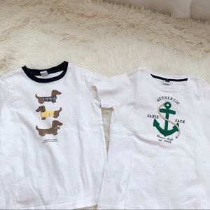 Janie and Jack 2 T-Shirts bundle set